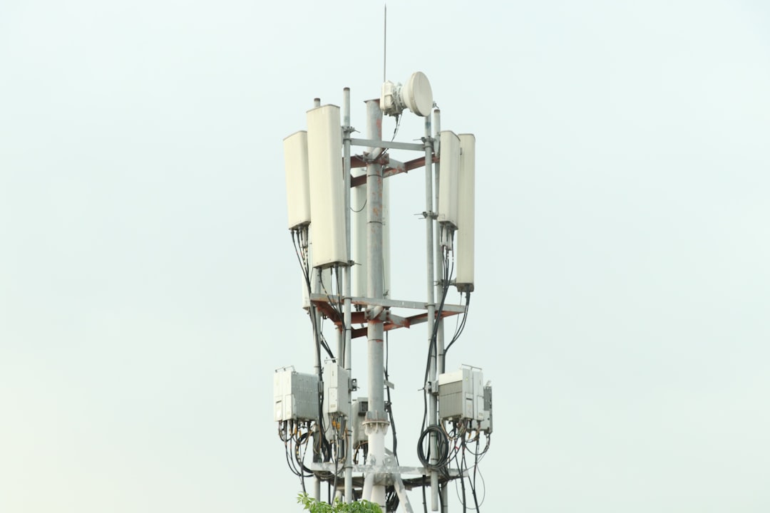 5G cell tower with multiple frequency bands