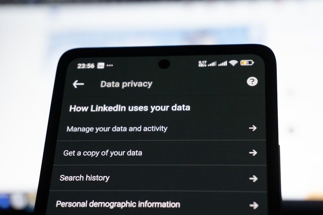 Person securing smartphone privacy settings